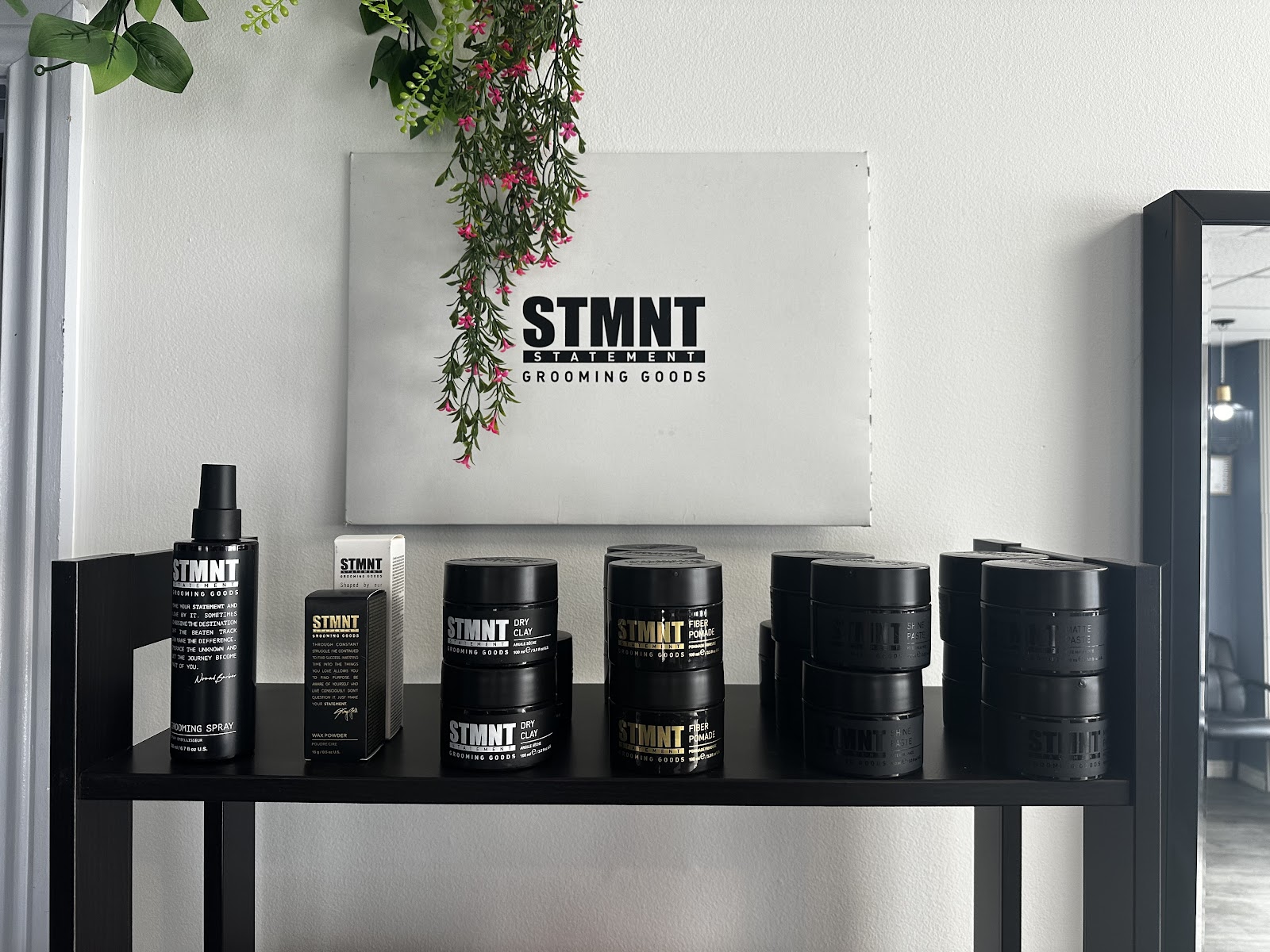 STMNT grooming products available in the studio