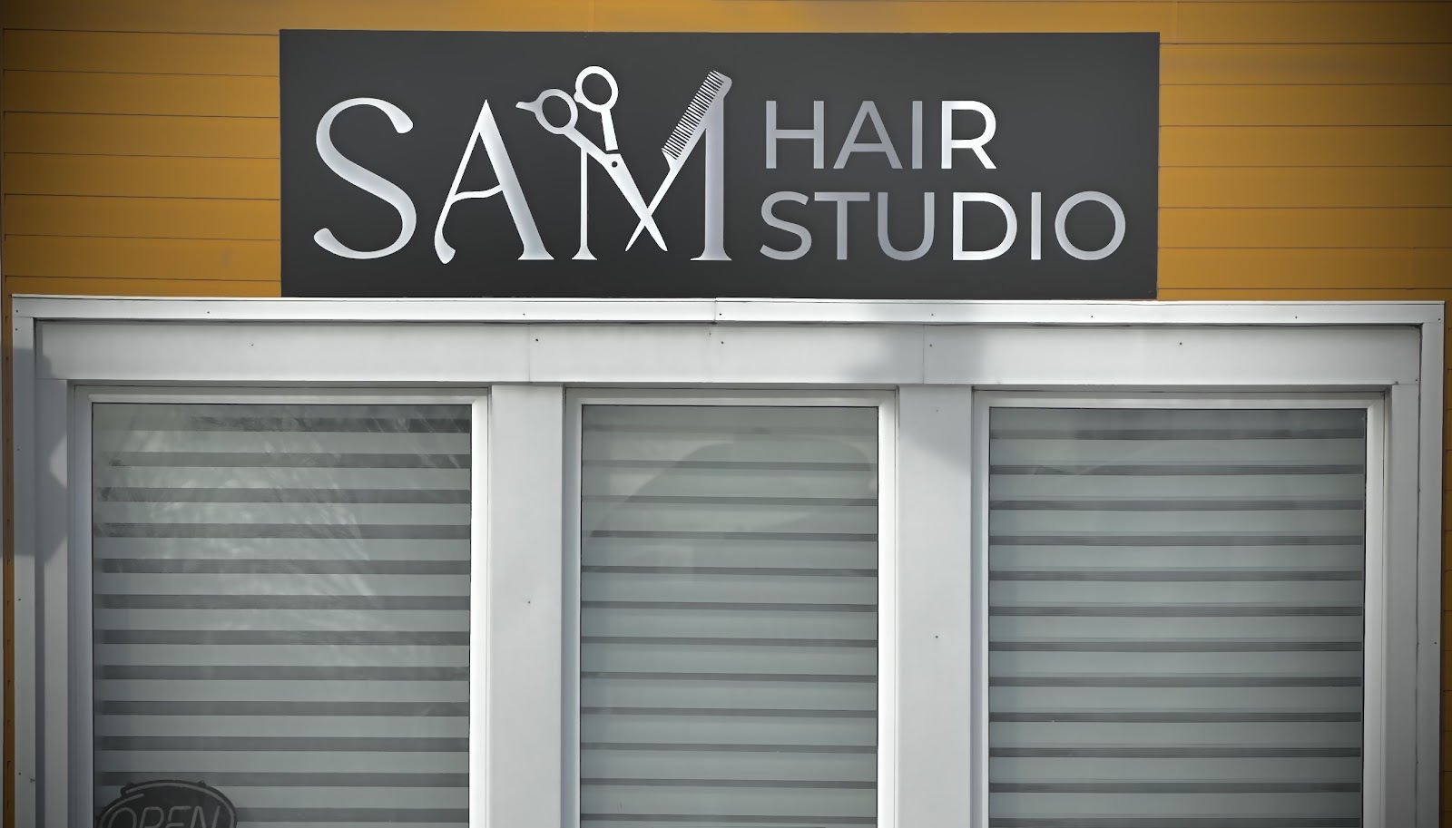 Sam Hair Studio exterior sign